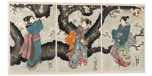 Tableau en PVC Yoru no sakura (Cherry Blossoms at Night), 1846