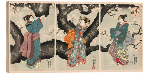 Wood print Yoru no sakura (Cherry Blossoms at Night), 1846