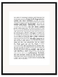 Gerahmter Kunstdruck Das Leben ist wunderbar