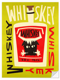 Selvklebende plakat Whiskey