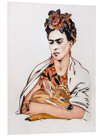 Foam board print Frida Kahlo &amp; Granizo