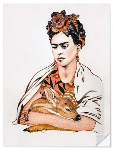 Wall sticker Frida Kahlo & Granizo