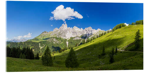 Acrylic print Alpine summer in the Dachstein area