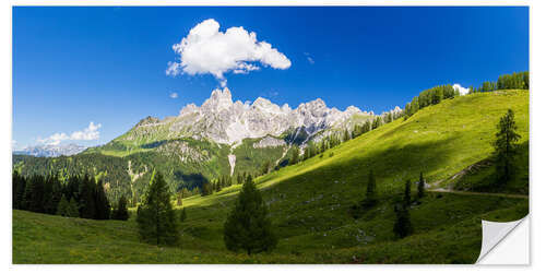 Sticker mural Alpine summer in the Dachstein area