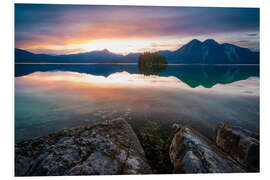 Tableau en PVC Sunset at Walchensee