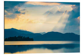 Aluminiumtavla A summer morning at Walchensee