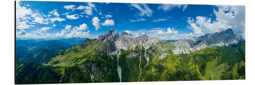 Stampa su alluminio Large bishop's cap at the Dachstein, Panorama