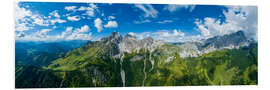 Foam board print Large bishop's cap at the Dachstein, Panorama