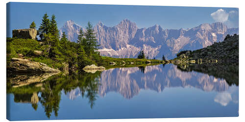 Canvas-taulu Spiegelsee on the Dachstein