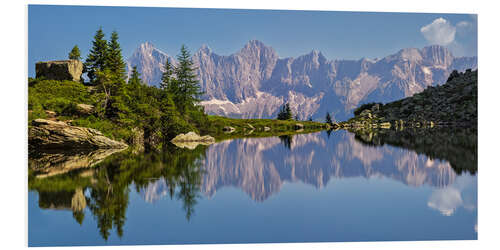 Foam board print Spiegelsee at the Dachstein