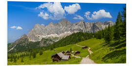 Foam board print A village in the Alps