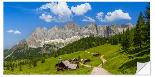 Naklejka na ścianę A village in the Alps