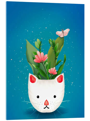 Akryylilasitaulu Kitty-Cat Flowerpot