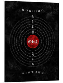 Magnettafel Bushido Kreise, schwarz