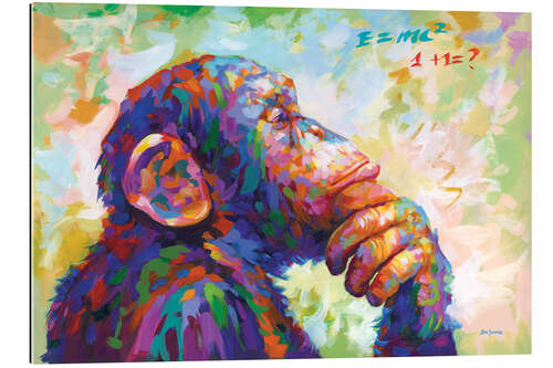 Tableau en plexi-alu Le singe pensant