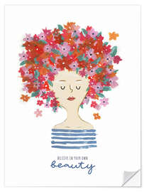 Muursticker Believe in your own beauty