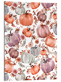 Quadro em plexi-alumínio Autumn Pumpkin Pattern