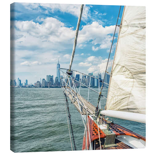 Tableau sur toile With the Sailboat in the Bay of NYC I