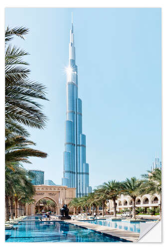 Selvklebende plakat Dubai - Wonderful Burj Khalifa