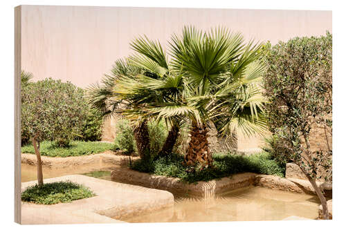 Tableau en bois Desert Home - Oasis Garden