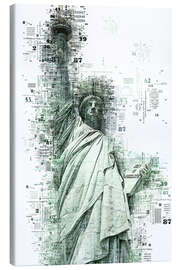 Leinwandbild  Numbers - NYC Freiheitsstatue - Philippe HUGONNARD