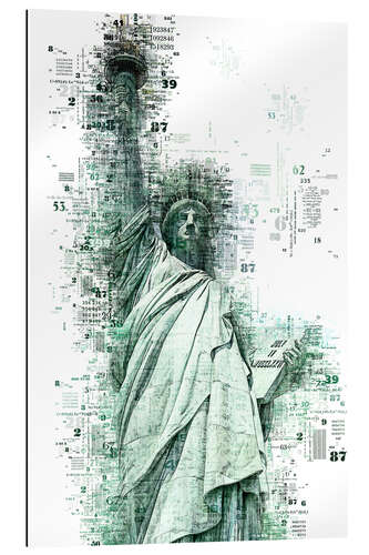 Tableau en plexi-alu Numbers - NYC Statue of Liberty