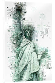 Tableau en plexi-alu Numbers - NYC Statue of Liberty