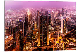 Tableau en plexi-alu Dubai - Skyline at Night