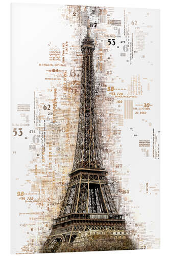 PVC-taulu Numbers - Paris Eiffel Tower