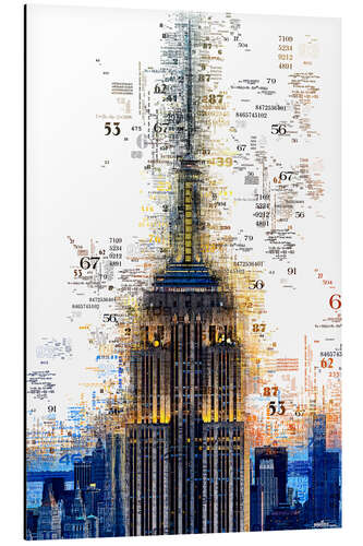 Aluminium print Numbers - Empire State Building