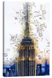 Canvastavla  Numbers - Empire State Building - Philippe HUGONNARD