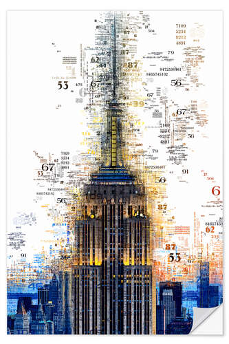 Vinilo para la pared Numbers - Empire State Building
