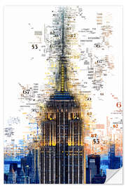 Sticker mural Numbers - Empire State Building