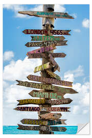 Selvklebende plakat Florida - All Directions