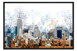 Gerahmter Kunstdruck Numbers - Manhattan Skyline