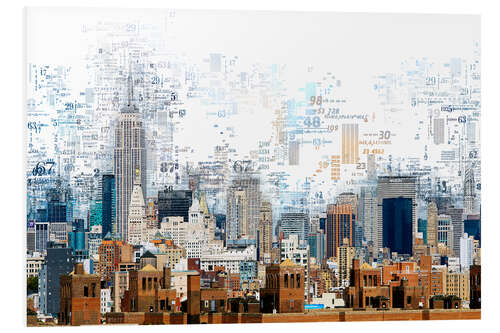 Foam board print Numbers - Manhattan Skyline