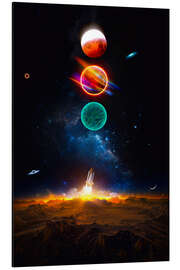 Magnettafel Raketenstart - auf zu den Sternen