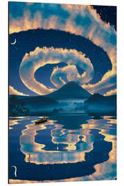Alubild Magische Wolken in Reflektion