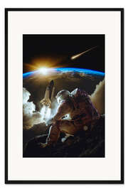 Gerahmter Kunstdruck Reise durch den Weltraum