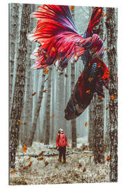 Tableau en plexi-alu Encounter with a giant Betta Fish