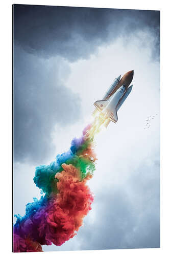 Gallery print Colourful Rocket Launch