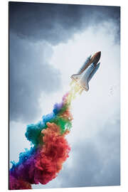 Magnettafel Ein bunter Raketenstart