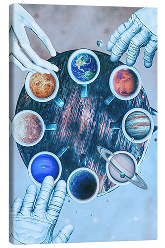 Canvas print The Solar System in Coffee Cups