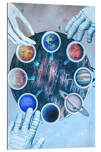 Gallery print The Solar System in Coffee Cups