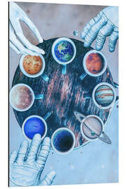 Magnettafel Das Sonnensystem in Kaffeetassen