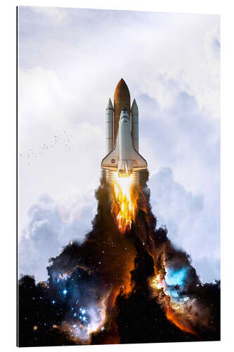 Gallery print Rocket Launch with Galaxy-Smoke