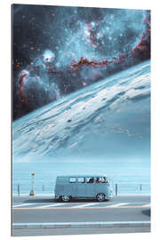 Gallery print Blue Van in front of a Blue Planet