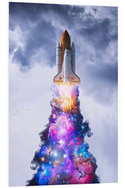 Stampa su PVC Rocket Launch with Glitter Smoke