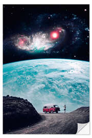 Autocolante decorativo In my Red Van through the Galaxy