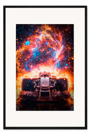 Gerahmter Kunstdruck Mit Feuer und Blitz